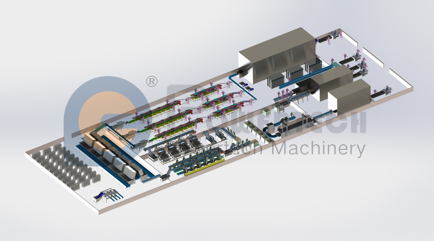 What can the total solution and flexible production line achieve?